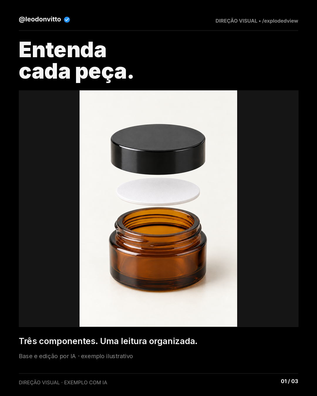 Entenda cada peça. — slide 1 de 3