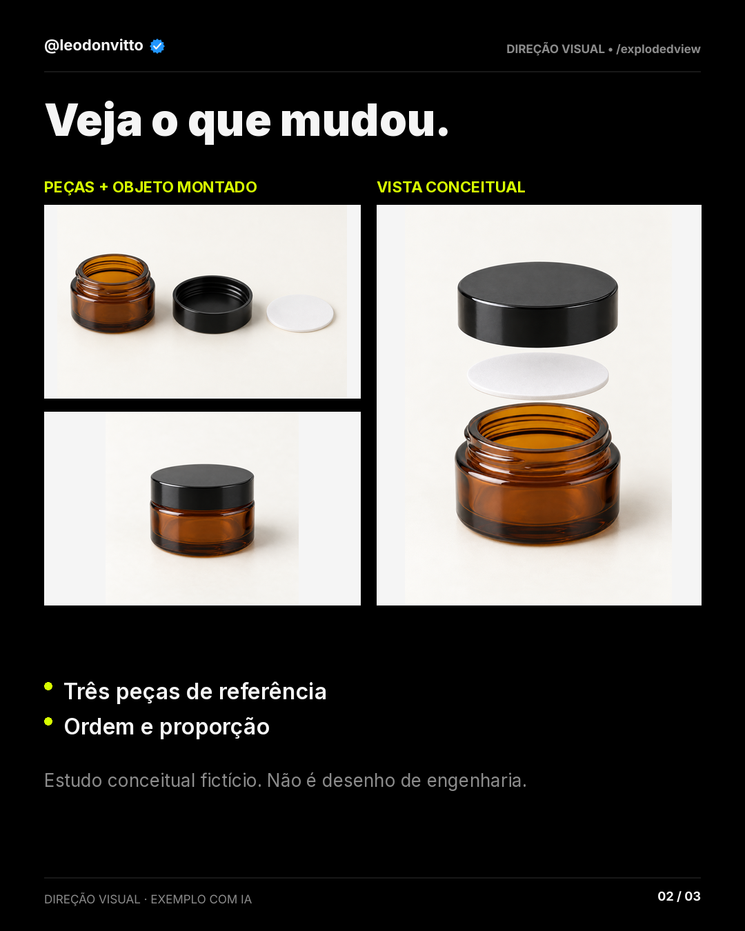 Entenda cada peça. — slide 2 de 3