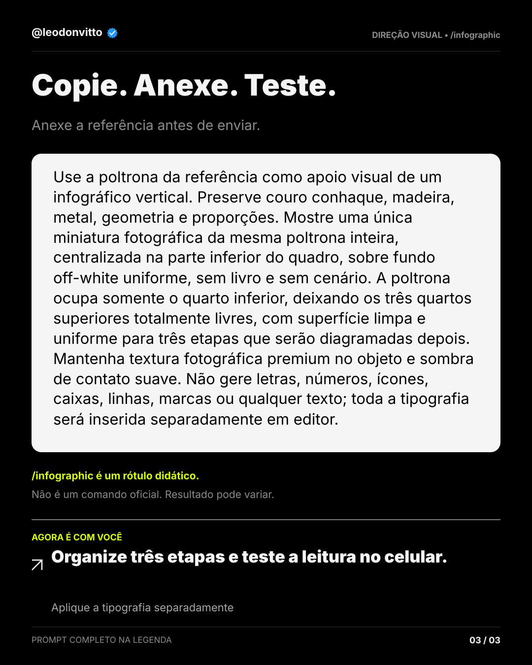 Clareza tem sequência. — slide 3 de 3