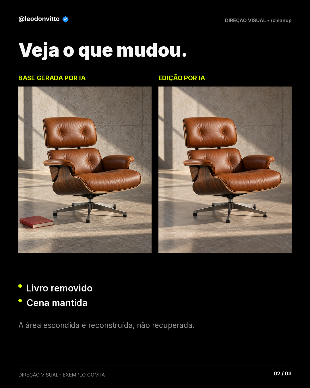 Menos distração. Mais presença. — slide 2 de 3