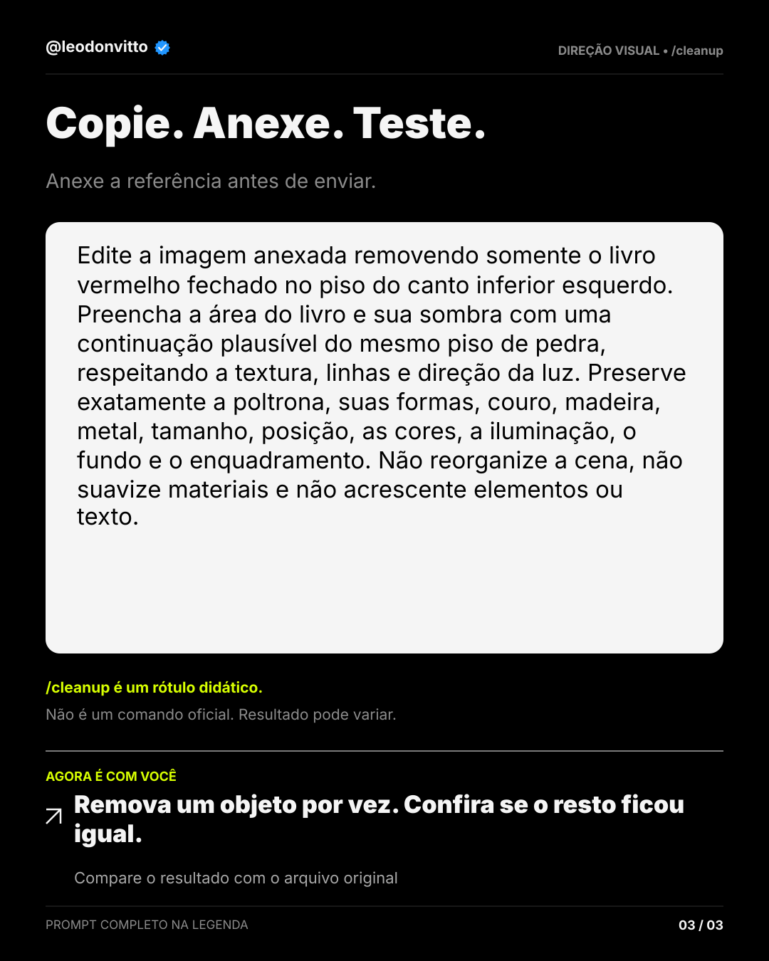 Menos distração. Mais presença. — slide 3 de 3