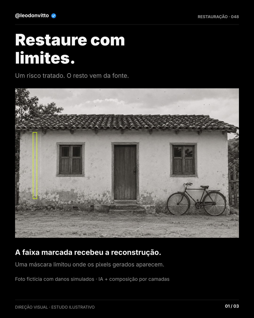 Restaure com limites. — slide 1 de 3