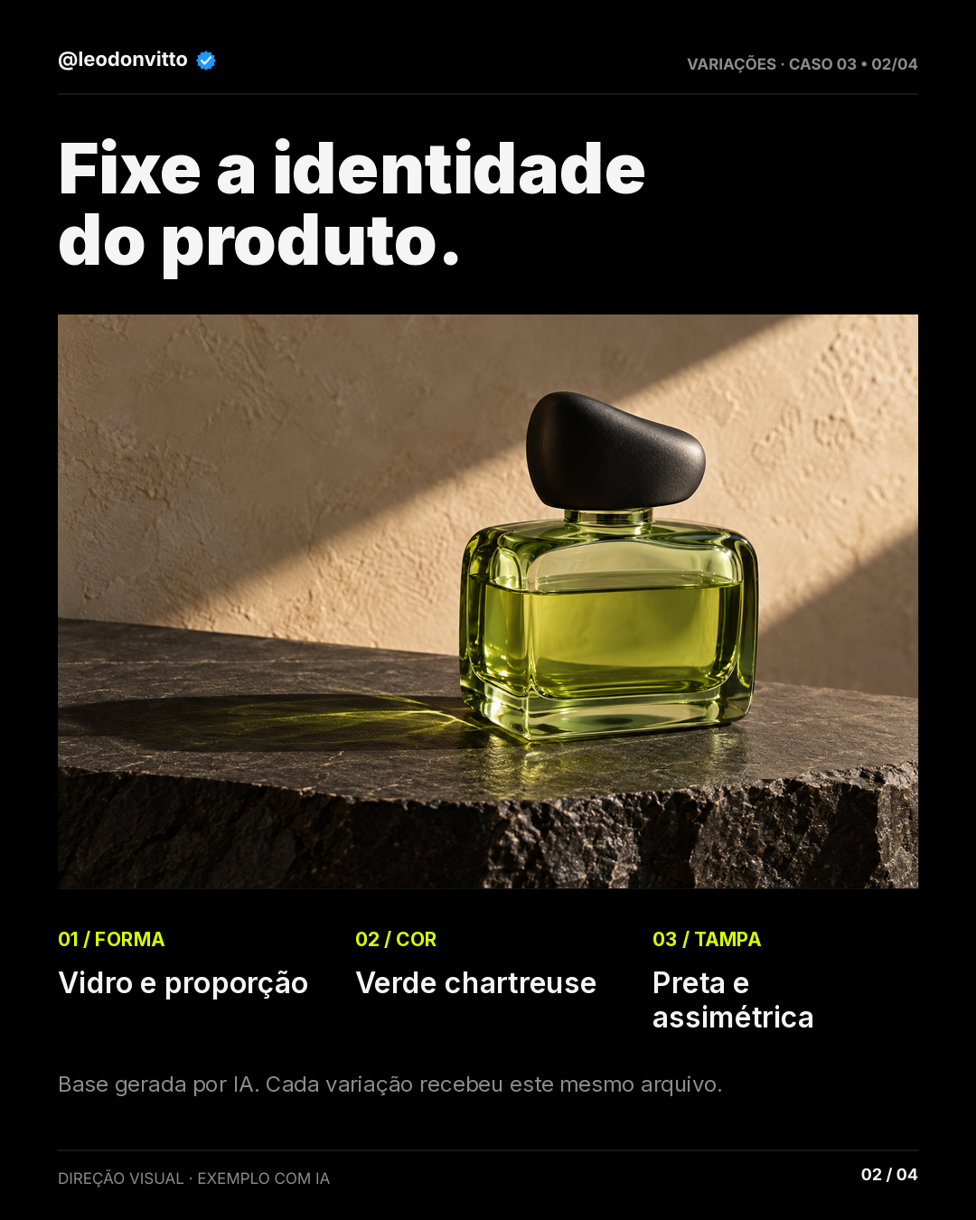 Uma cena. Três direções. — slide 2 de 4
