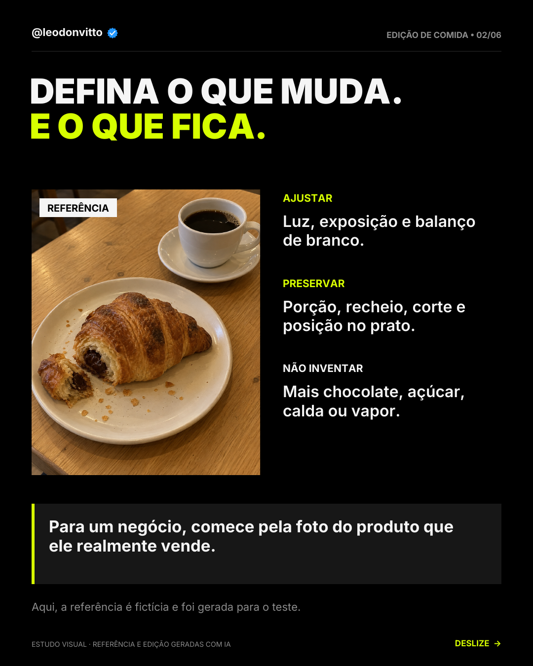 Melhore a foto. Preserve o prato. — slide 2 de 6