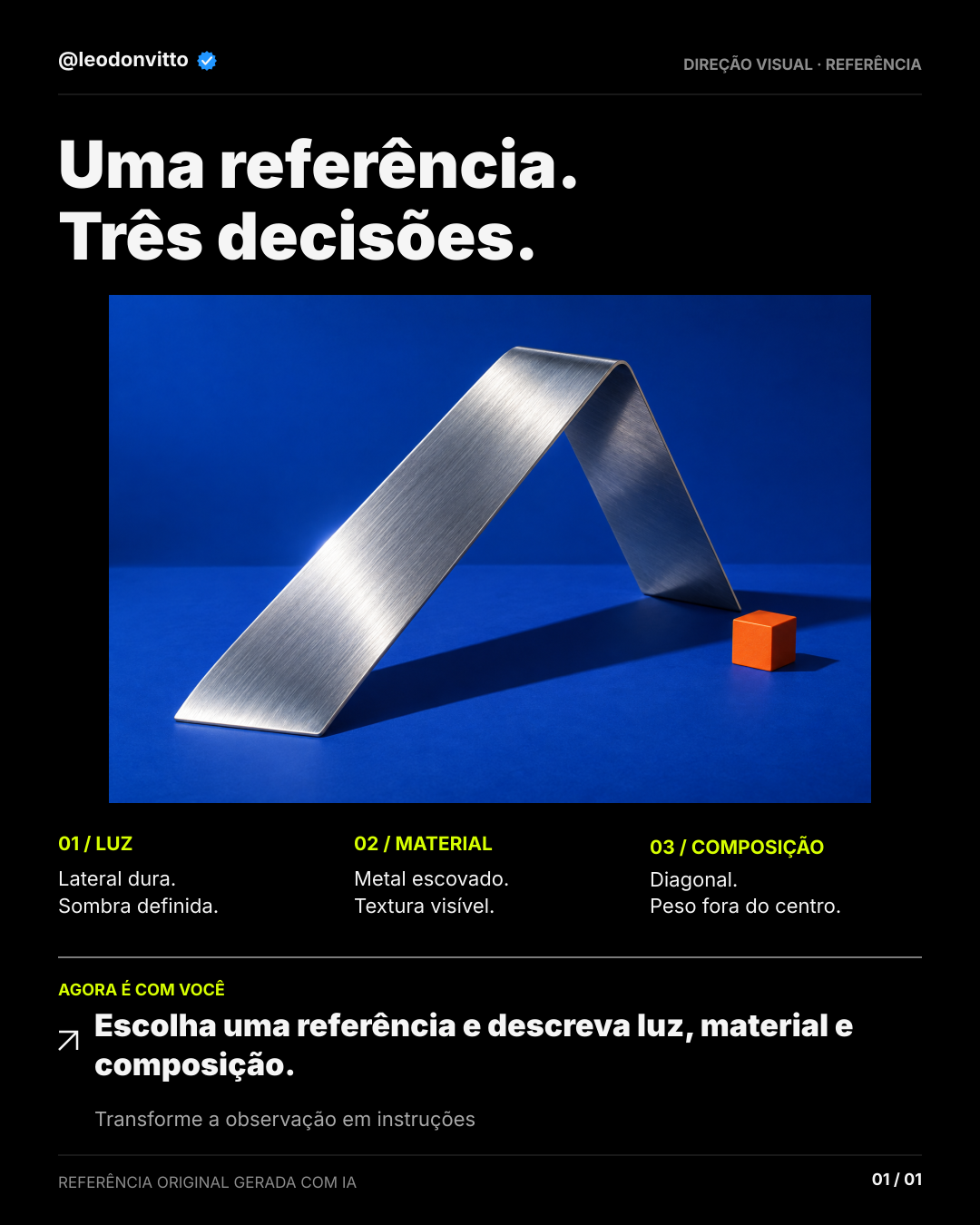 Uma referência. três decisões. — slide 1 de 1