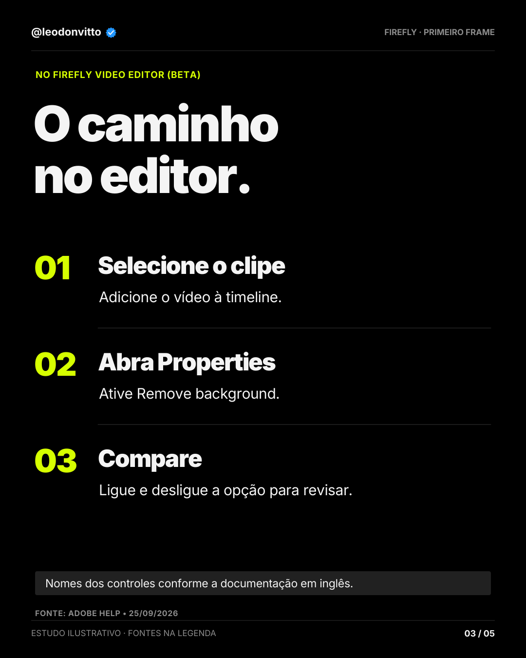 Firefly: primeiro frame — slide 3 de 5