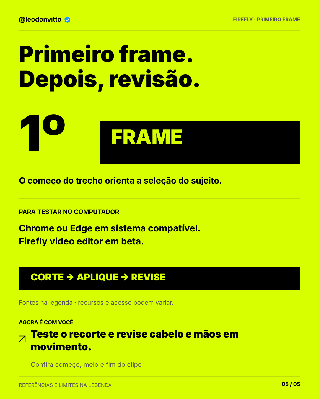Firefly: primeiro frame — slide 5 de 5