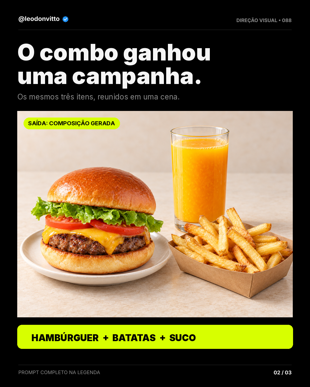 Fotos dos itens → anúncio de combo — slide 2 de 3