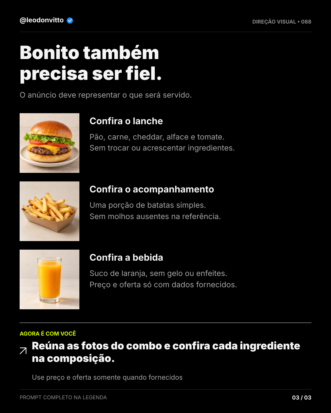 Fotos dos itens → anúncio de combo — slide 3 de 3