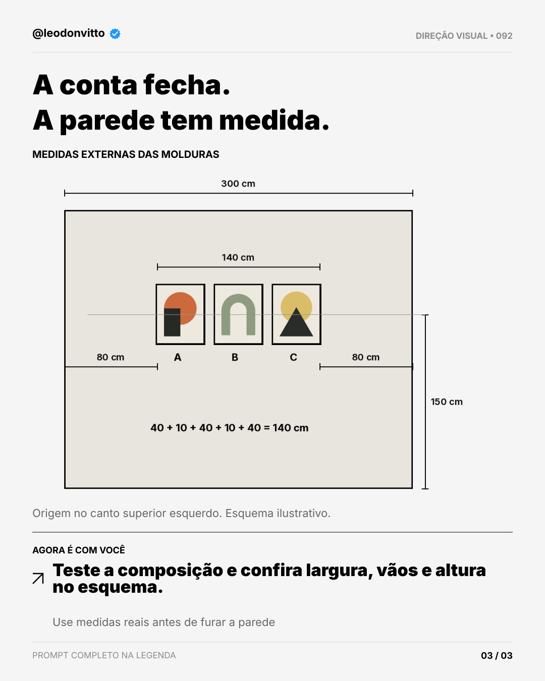 Artes e medidas → galeria de parede — slide 3 de 3