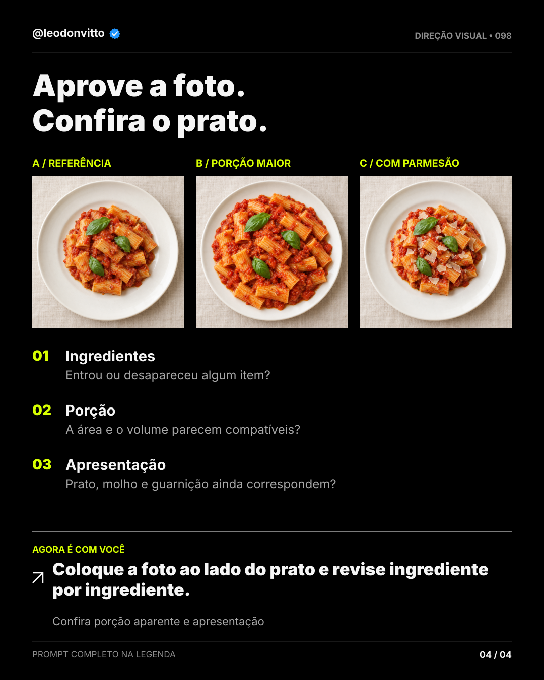 Auditoria de fidelidade do prato — slide 4 de 4