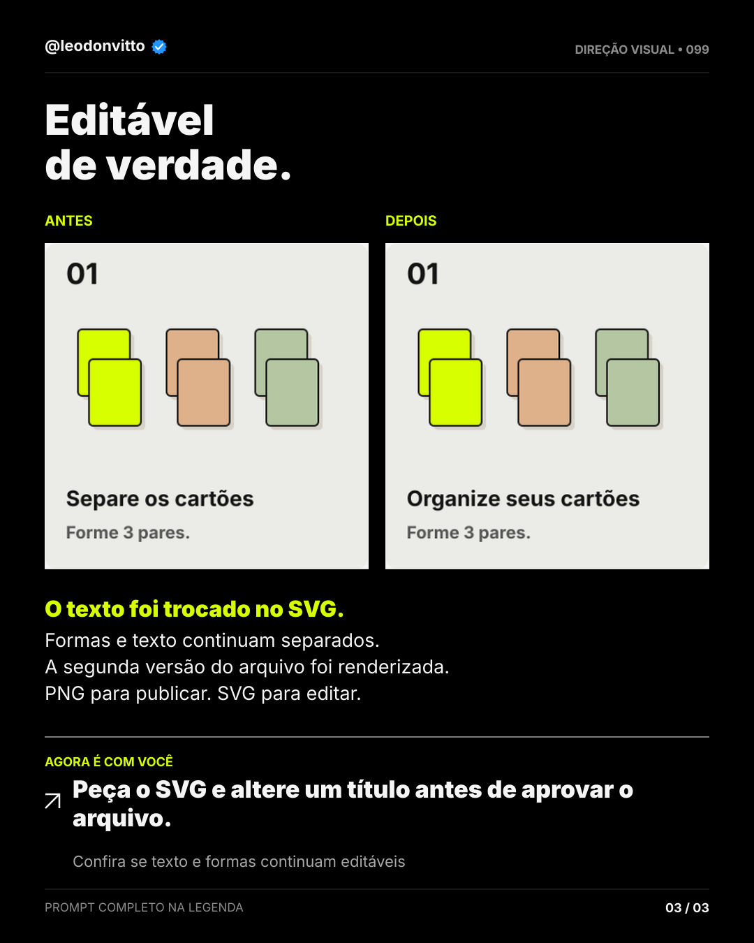 Do manual ao pôster editável — slide 3 de 3