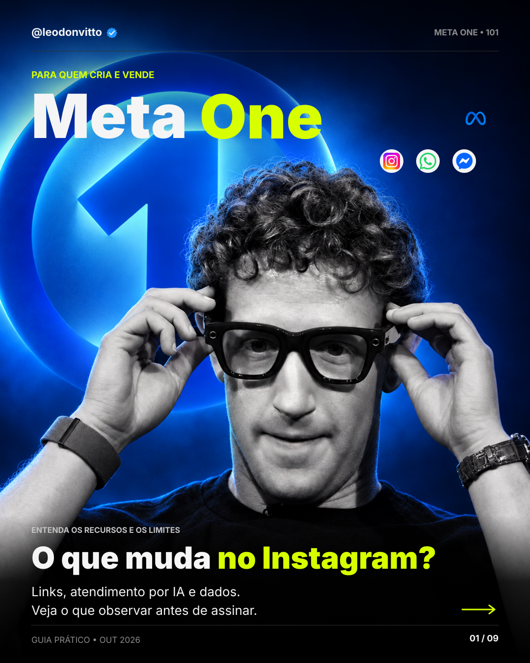 Meta One: o que muda no Instagram? — slide 1 de 9
