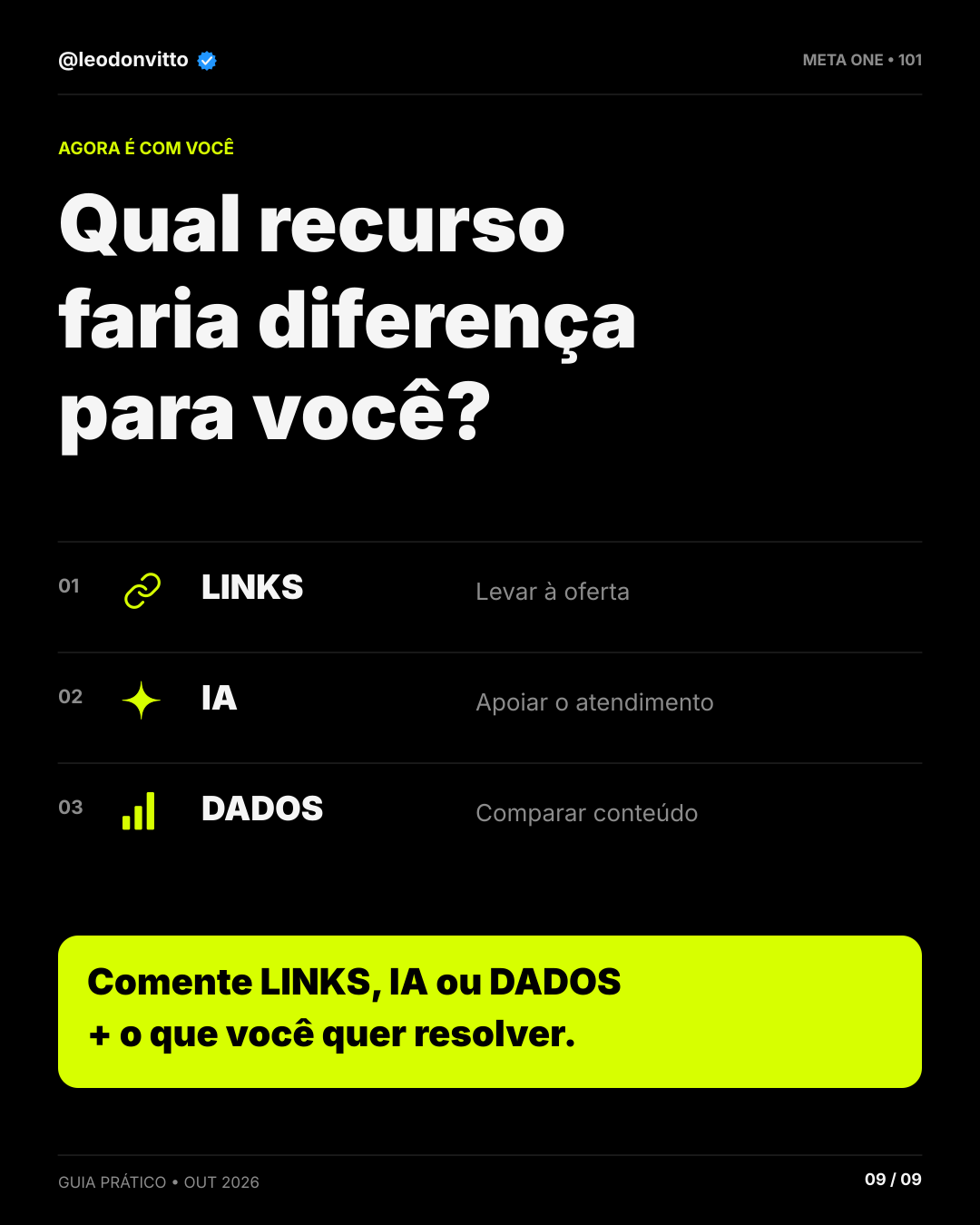 Meta One: o que muda no Instagram? — slide 9 de 9